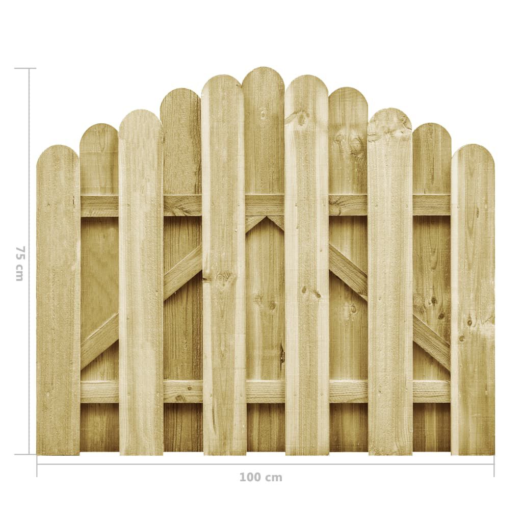 vidaXL Tuinpoort Staal - 75 cm - Elegant design