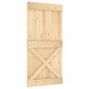 vidaXL Schuifdeur NARVIK Naturel en Zwart 100 x 210 cm (213,5 cm)