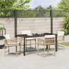 vidaXL Tuin eettafelset 5 pcs Beige poly rattan