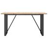 vidaXL Eettafel O-frame 140x80x75,5 cm massief grenenhout en staal