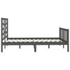 vidaXL Bedframe massief hout grijs 150x200 cm