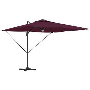 vidaXL Roma Parasol Rood 286 x 285 x 270 cm Aluminium en Polyester