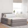 vidaXL Opbergbed met matras met matras Taupe 120 x 190 cm Bewerkt hout