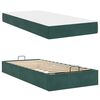 vidaXL Bedframe met matras met opslag Donkergroen 90 x 200 cm Fluweel