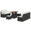 vidaXL Tuinbankenset 8 st Zwart poly rattan