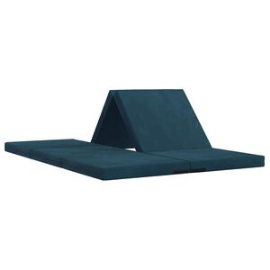vidaXL Vouwbare Bankbed 140 x 67 x 15 cm Blauw