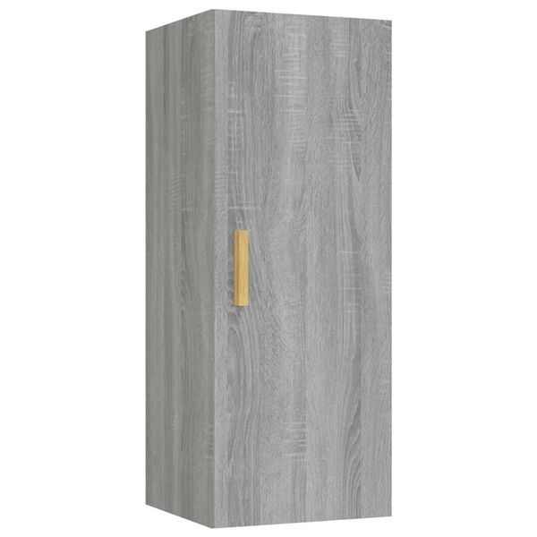 vidaXL Wandkast 34,5x34x90 cm bewerkt hout grijs sonoma eikenkleurig