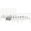 vidaXL Bedframe zonder matras massief grenenhout wit 120x200 cm