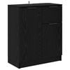 vidaXL Dressoir Zwart Eiken 60 x 30 x 70 cm Bewerkt hout