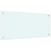 vidaXL Spatscherm keuken 90x40 cm gehard glas wit