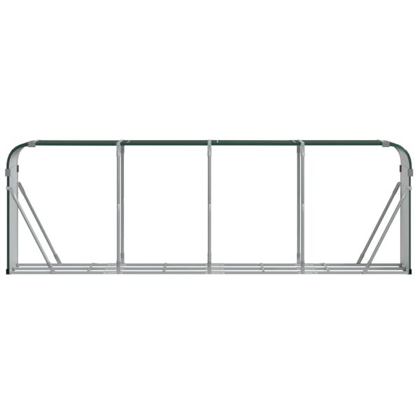 vidaXL Houthouder Groen 300x45x100 cm Gegalvaniseerd Staal