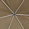 vidaXL Partytent met wanden zeshoekig 3,6x3,1 m taupe 220 g/m²