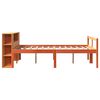 vidaXL Bed met boekenkast zonder matras hout wasbruin 140x190 cm