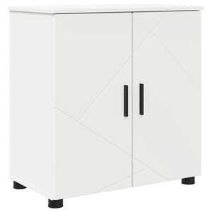 vidaXL Badkamer Kast Wit 61 x 35 x 64 cm Bewerkt hout & Metaal