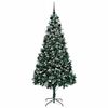 vidaXL Kunstkerstboom Groen 210 cm PVC en Staal en Kunststof