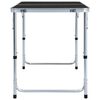 vidaXL Campingtafel inklapbaar 120x60 cm aluminium grijs