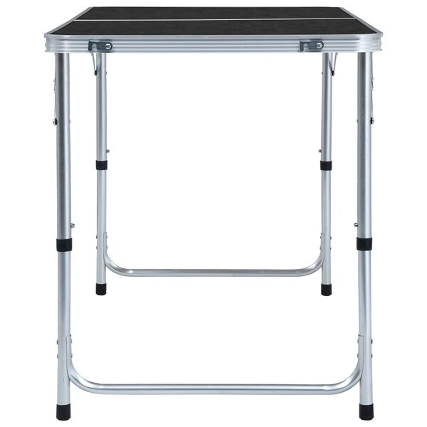 vidaXL Campingtafel inklapbaar 120x60 cm aluminium grijs