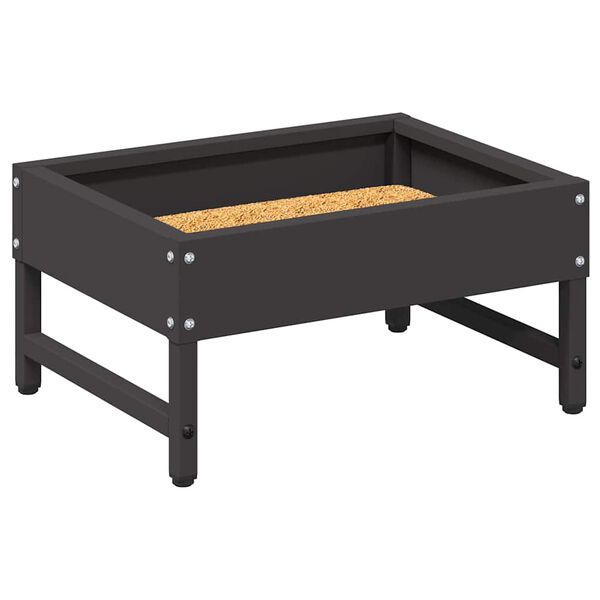 vidaXL Vogeleter Zwart 80 x 28 x 13.5 cm Koudgewalst Staal