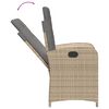 vidaXL 7-delige Tuinset met kussens poly rattan gemengd beige