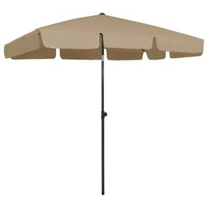 vidaXL Strandparasol 200x125 cm taupe