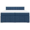 vidaXL Boxspring met matras stof blauw 200x200 cm