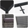 vidaXL Tuin eettafelset met kussen 7 pcs Grijs poly rattan