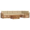 vidaXL Buiten bankenset 6 st Natuurlijk en Beige