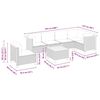 vidaXL 7-delige Loungeset met kussens poly rattan beige