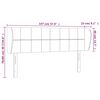 vidaXL Hoofdbord met randen 147x23x78/88 cm fluweel roze