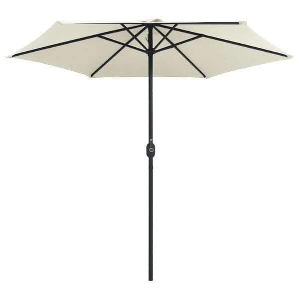 vidaXL Parasol met aluminium paal 270x246 cm zandwit