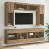 vidaXL TV Wandkast Set met LED 6 pcs Artisan Eik Geconstrueerd hout
