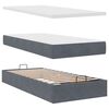 vidaXL Ottoman bed met matrassen en LED's 180x200cm fluweel