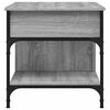 vidaXL Salontafel 70x50x50 cm bewerkt hout en metaal grijs sonoma