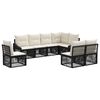 vidaXL Tuinbankenset 8 st Zwart poly rattan