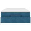 vidaXL Ottoman bed met matras 120x200cm fluweel donkerblauw