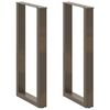 vidaXL Bartafelpoten 2 st U-vormig 40x(90-91) cm staal naturel