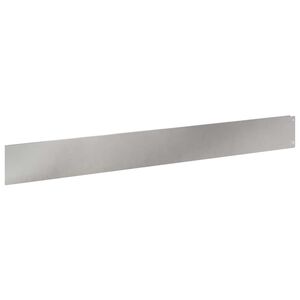 vidaXL Gazonrand 50 pcs 100 x 12 cm Staal Zilverkleurig