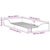vidaXL Bedframe Wasbruin 100 x 210 cm Massief grenenhout