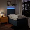 vidaXL Boxspring met matras stof blauw 80x200 cm