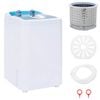 vidaXL Mini Wasmachine met Enkele Wasbak 4,6 kg Blauw en Wit