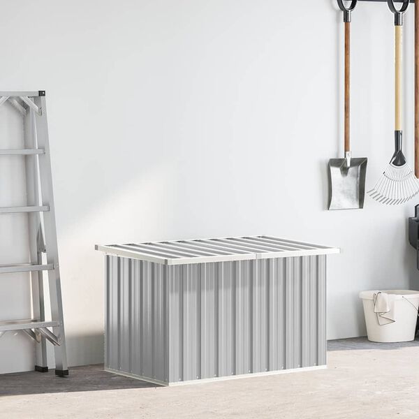 vidaXL Tuinbox 109x67x65 cm grijs
