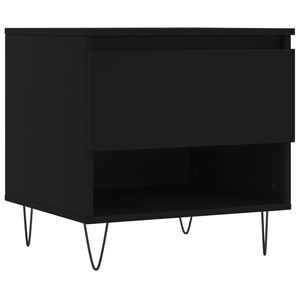 vidaXL Salontafel 50x46x50 cm bewerkt hout zwart
