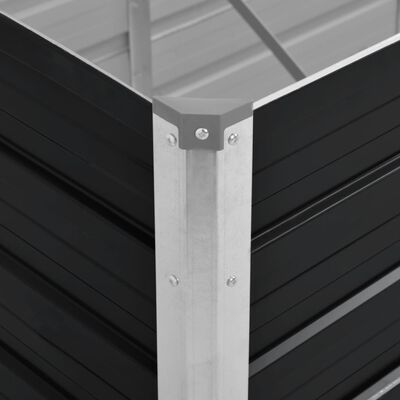 vidaXL Plantenbak verhoogd 100x40x45 cm gegalvaniseerd staal antraciet