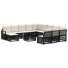 vidaXL Tuinbankenset 13 pcs Zwart poly rattan