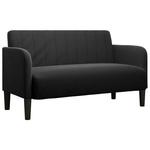 vidaXL Loveseat bank 109 cm fluweel zwart