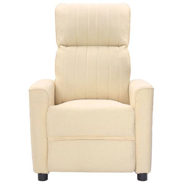 vidaXL Massagestoel stof crèmekleurig