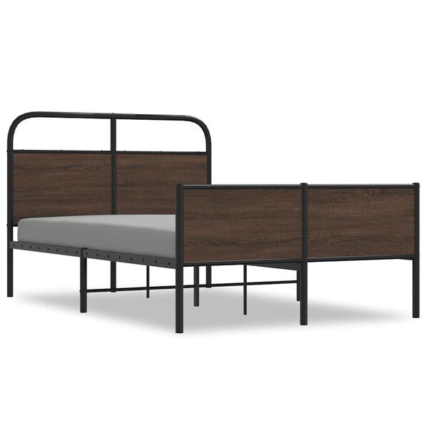 vidaXL Bedframe zonder matras bewerkt hout bruin eikenkleur 120x190 cm