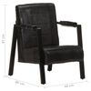 vidaXL Fauteuil 60x80x87 cm echt geitenleer zwart