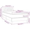 vidaXL Boxspring met matras en LED stof cr&egrave;mekleurig 90x190 cm