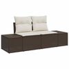vidaXL Tuin Sofa Set met kussen 8 pcs Bruin en Crème poly rattan